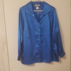 Anthony Richards Classic Buttoned- Down Shirt, Long Sleeves, 100% Polyester, L